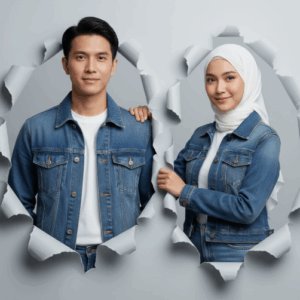Creative Torn Paper Couple Portrait