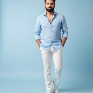 Confident Style: Modern Portrait in Soft Light
