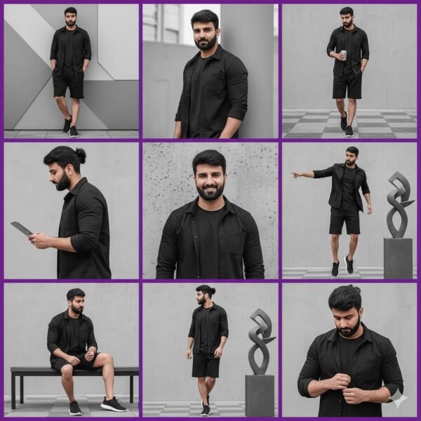 Modern Monochrome: Editorial Photo Collage